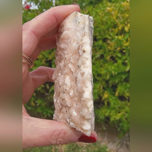 Icy Pink Peach Display Dolomite w/ Chalcopyrite Specimen--Collector's Quality - Picture 5 of 17